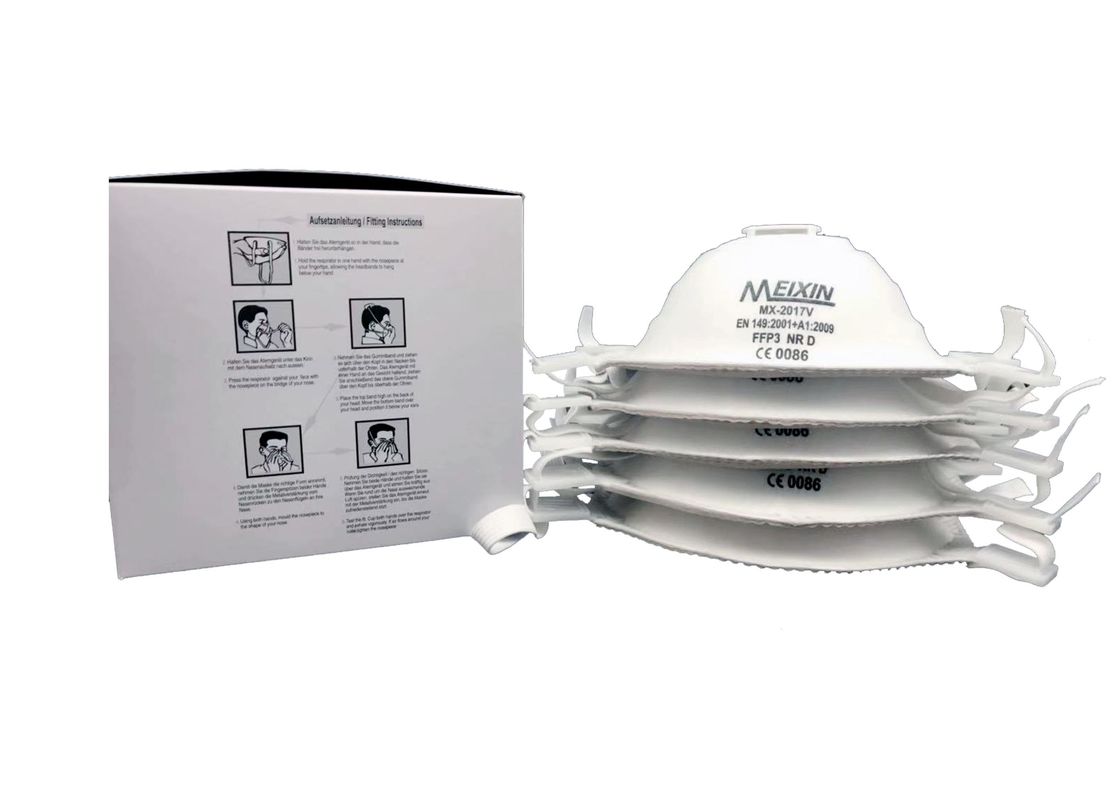 Elastyczny rozmiar Ffp3 Maska przeciwpyłowa Azbest Łatwe oddychanie Regulowany klips na nos dostawca