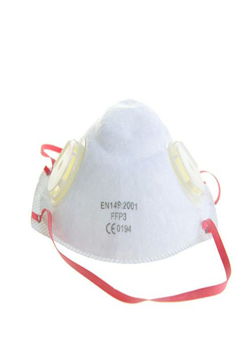 4 warstwowa antybakteryjna maska ​​na twarz Oddychająca z dwoma zaworami / czerwonymi paskami na głowę dostawca