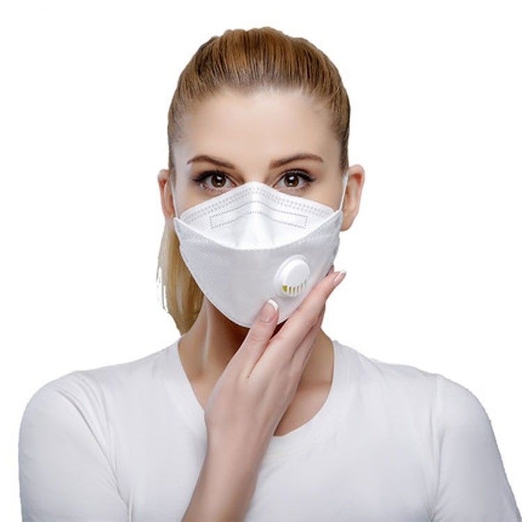 Biała oddychająca maska ​​przeciwpyłowa FFP2V N95 / jednorazowa maska ​​N95 dla wygodnego użytkowania dostawca